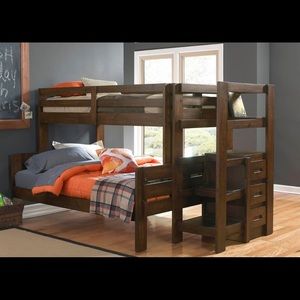 Bunk bed with dresser and night stand
